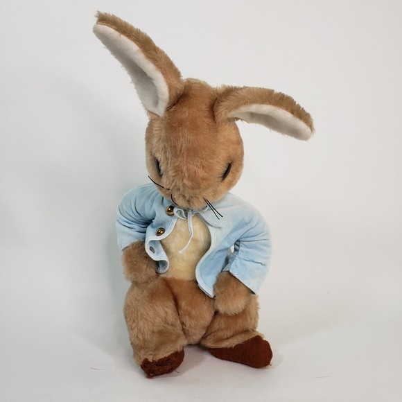 Vtg El Greco Greek Bunny Peter Rabbit w/Blue Coat Handmade Stuffed Animal Plush - Picture 1 of 9